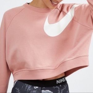 Nike big logo boxy cropped sweatshirt